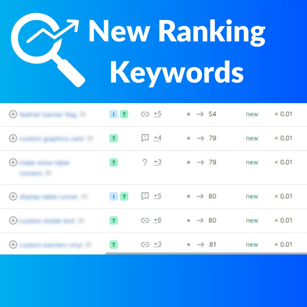 SEO New ranking keyword report 2